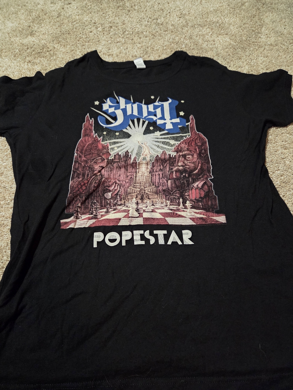 Ghost Popestar Graphic Black T-Shirt